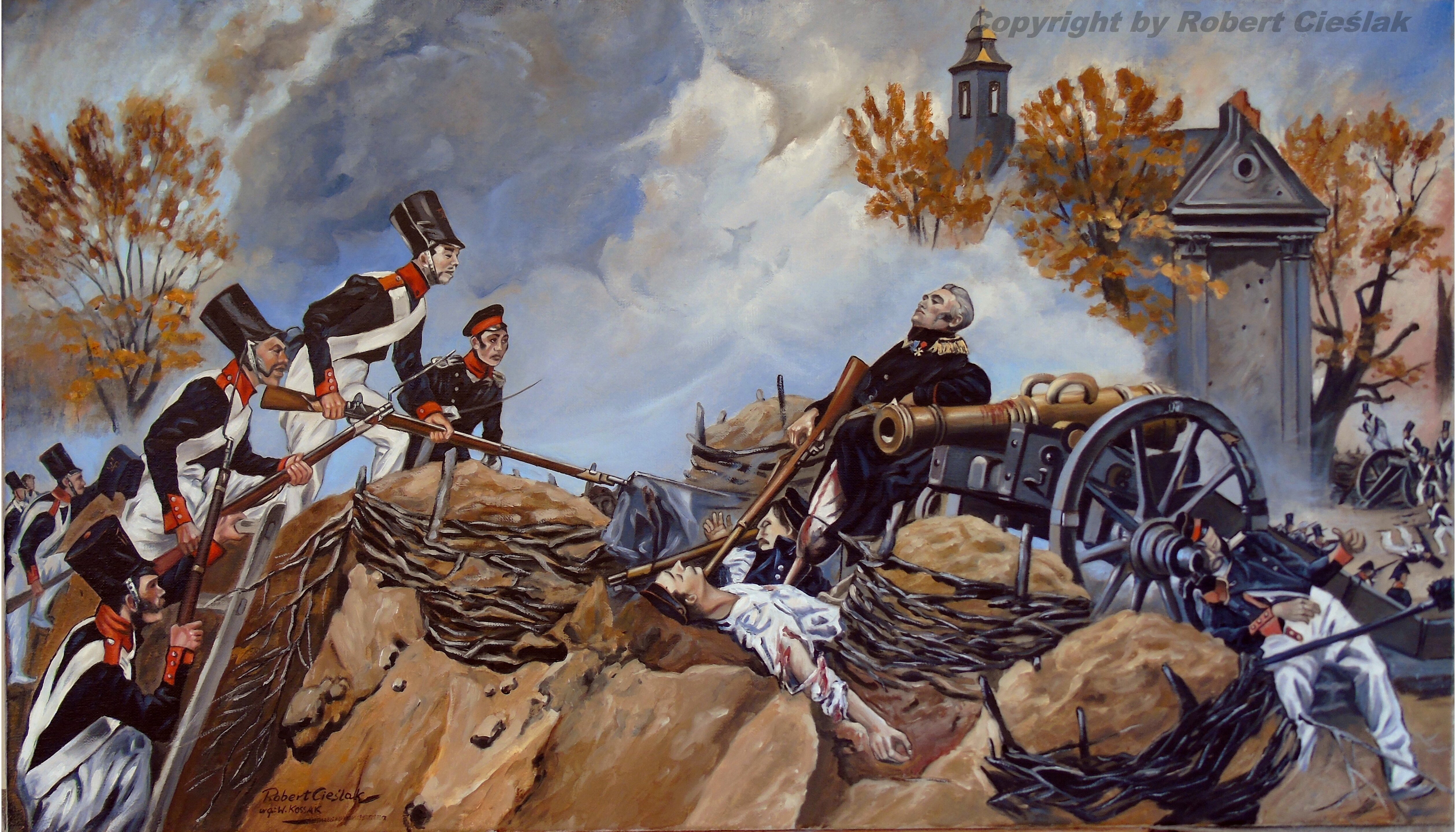 Wojciech Kossak - Sowiński na szańcach Woli (Reduta Ordona)