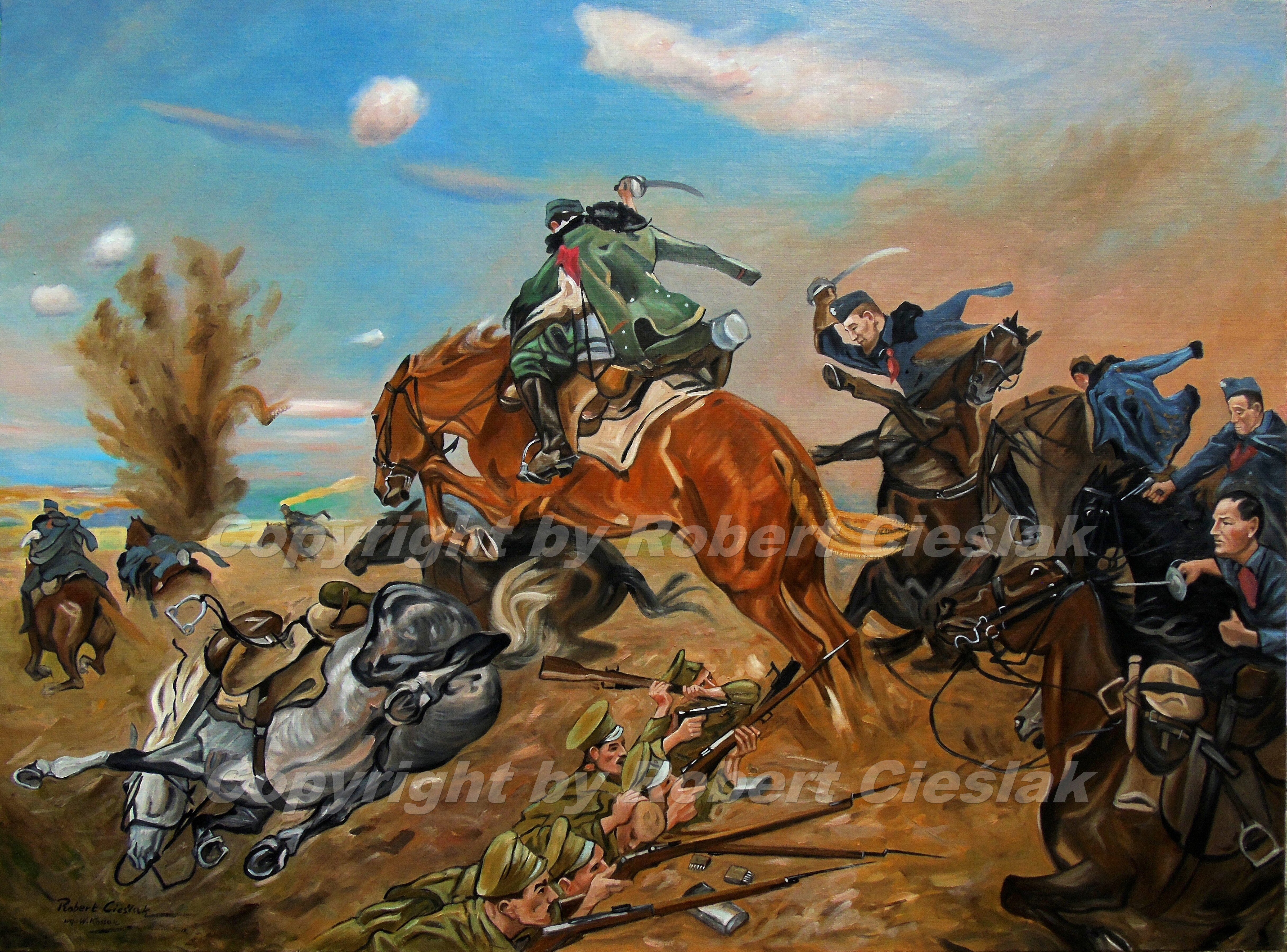 Wojciech Kossak - Szarża pod Rokitną