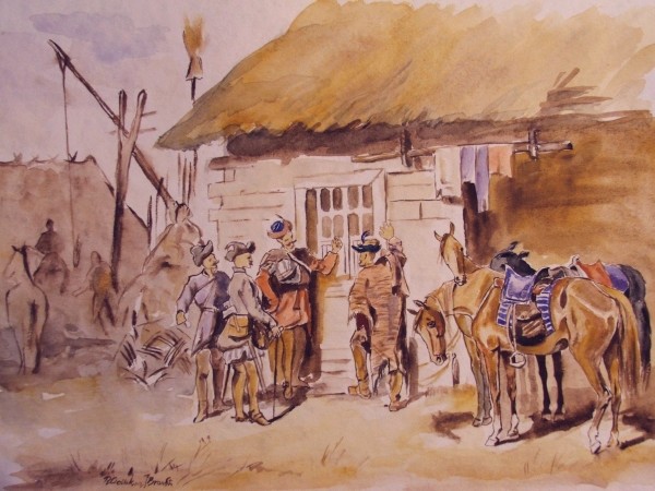 Józef Brandt - Lisowczycy przed gospodą