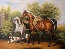 Juliusz Kossak - Masztalerz z parą koni