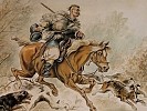 Juliusz Kossak-Polowanie Par Force z ogarami
