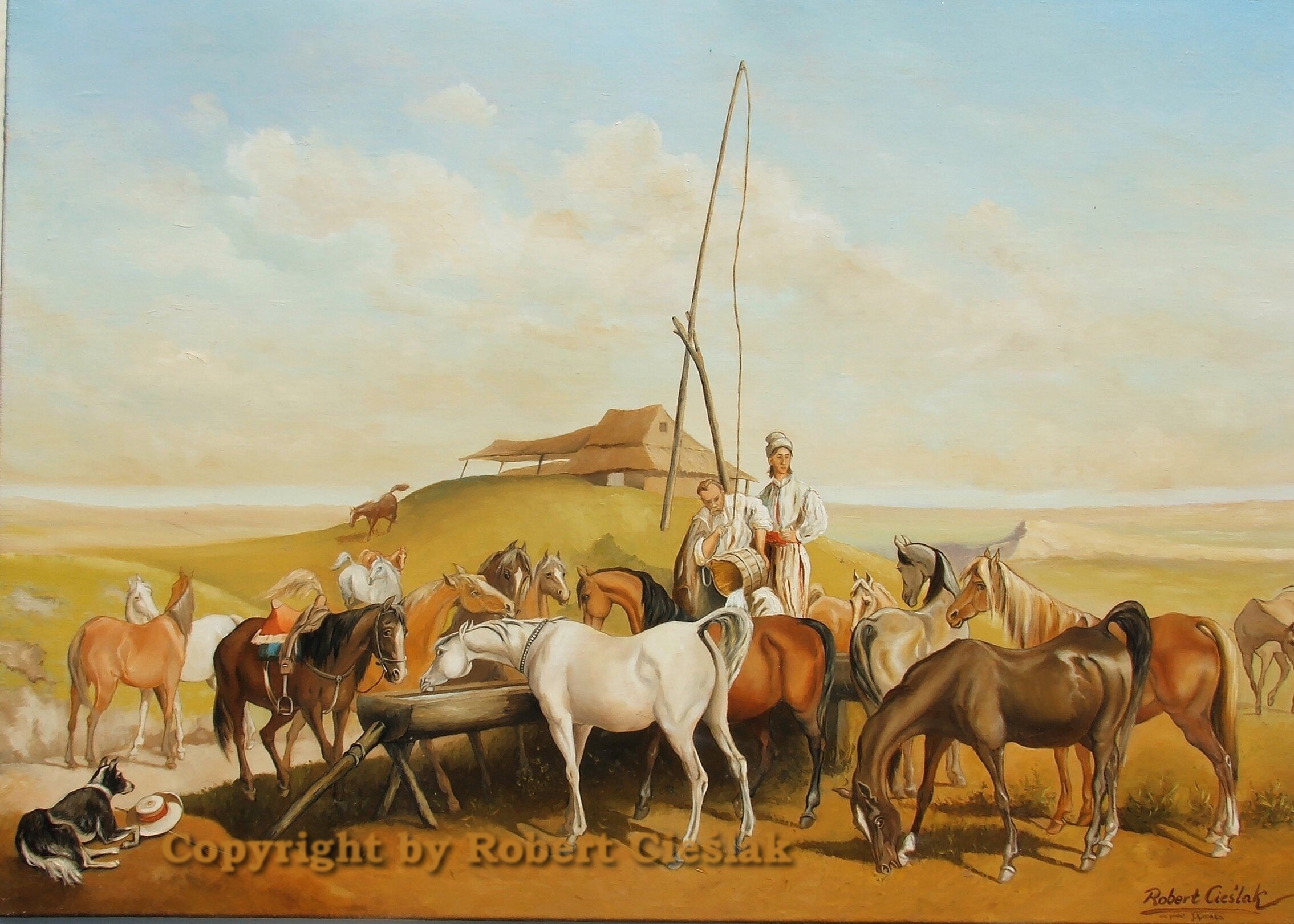 Juliusz Kossak - Stadnina na Podolu