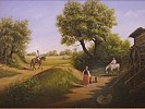 Wilhelm Leopolski - Scena wiejska pod młynem