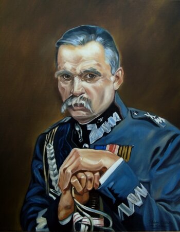 Wojciech Kossak - Portret Marszałka Piłsudskiego